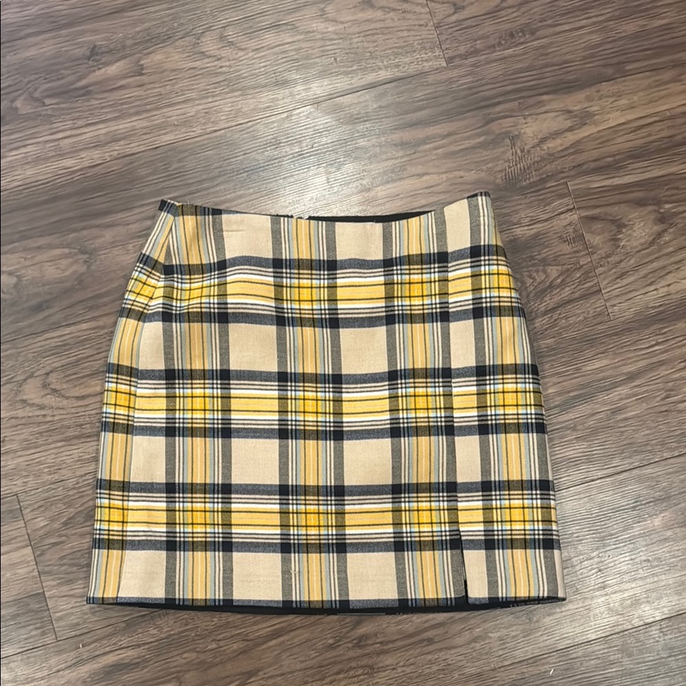 Plaid‎ Mini Skirt in Yellow and Black